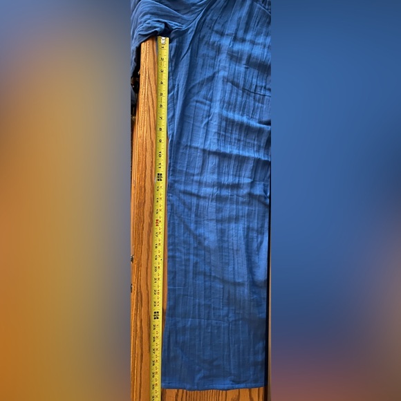 Lotus and Luna Cotton Blue Wide-Leg Pants - Picture 7 of 7